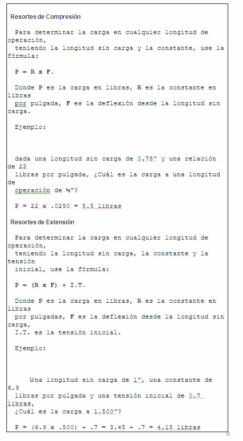 Formula resorte compresion